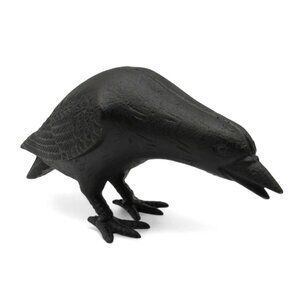 Cast Iron CROW or RAVEN with Head Down Black Rustic Finish 10"